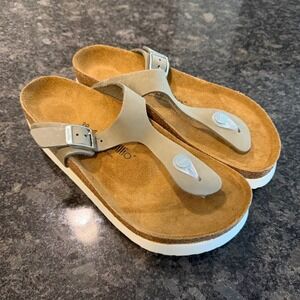 Papillio by Birkenstock Gizeh Platform Sandals Tan Size 39/8